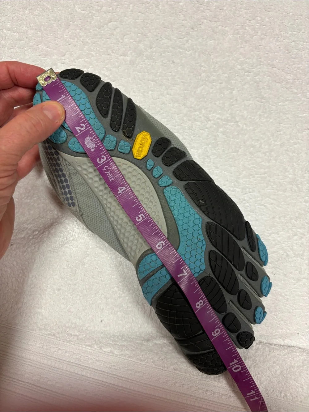 Vibram Fivefingers Womens Bikila LS Barefoot Running Gray Blue Size 8 eur 40